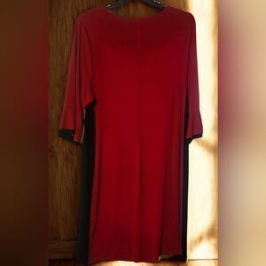 Connected Apparel Red and Black Dress